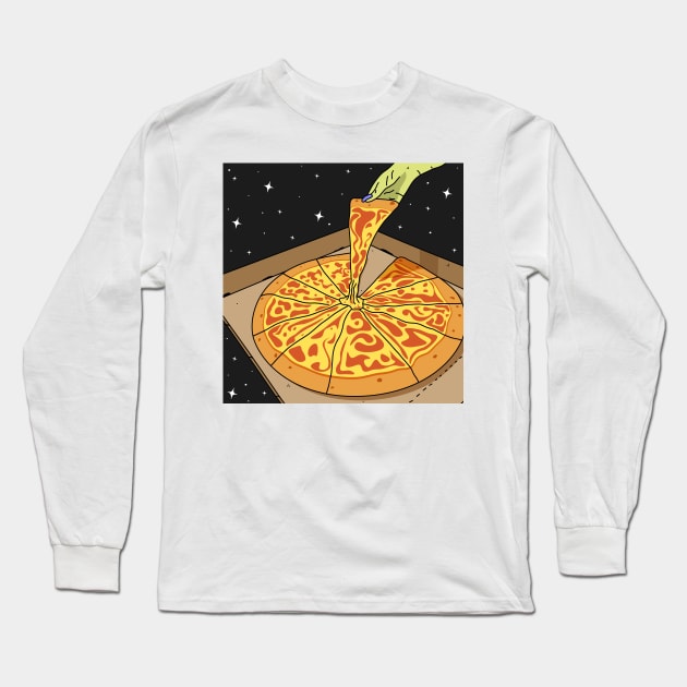 Universe Pizza Delivery Long Sleeve T-Shirt by gnomeapple